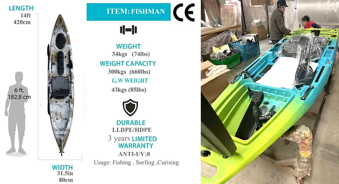 Kayak with Pedals for Night Fishing